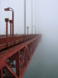 Morning fog at Golden Gate Bridge